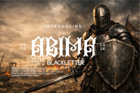 Abima Font: A Bold Blackletter Typeface for Makers