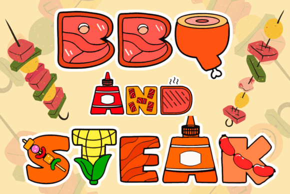 Bbq and Steak: A Decorative Font for Bold Digital Branding