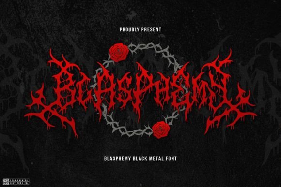 Blasphemy Font: A Bold Typeface for Dark, Edgy Designs