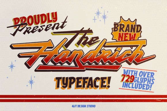 Handrich Typeface: A Bold Script for Editorial Design
