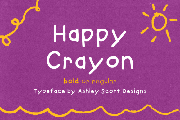 Happy Crayon Font: A Playful Typeface for Creative Makers