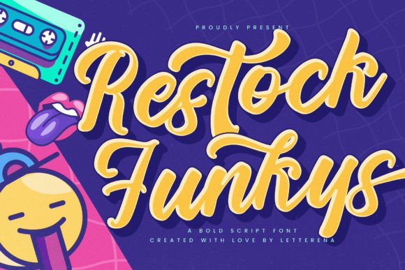 Restock Funkys: A Bold Script Font for Memorable Branding