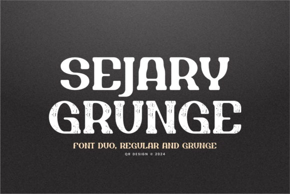 Sejary Grunge: A Bold Serif Font for Creative Branding