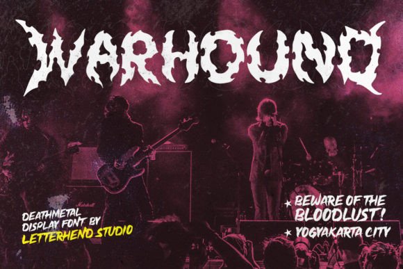 Warhound Font: A Bold Typeface for Fierce Campaign Design